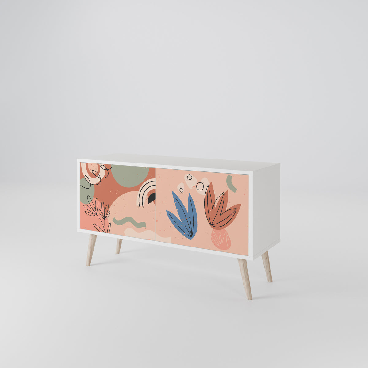 PASTEL DESTINY Mueble de TV Compacto de 2 puertas