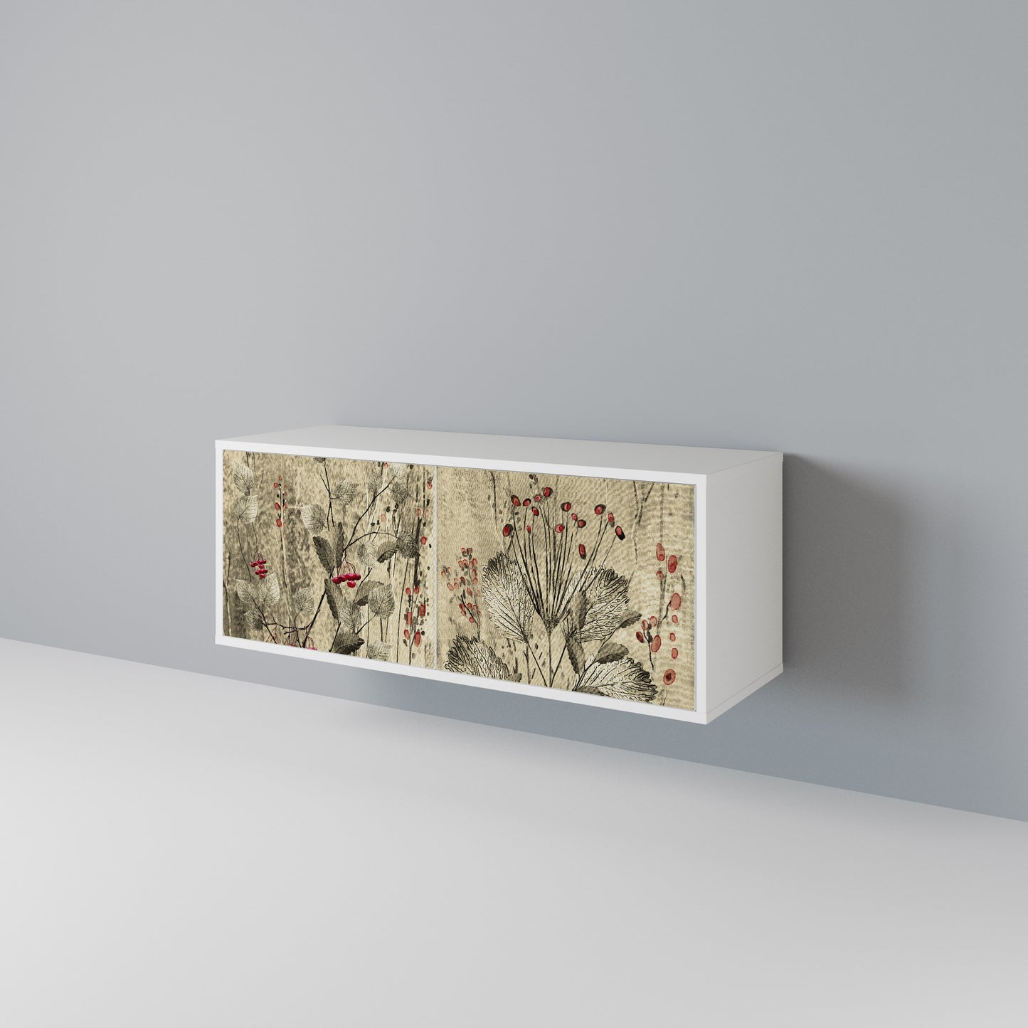 HERBAL GRACE Mueble de TV Compacto de 2 puertas
