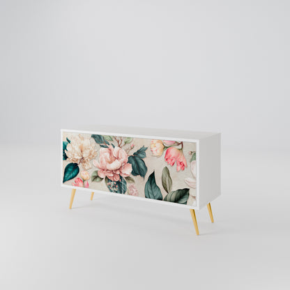 FLORAL GRACE Mueble de TV Compacto de 2 puertas