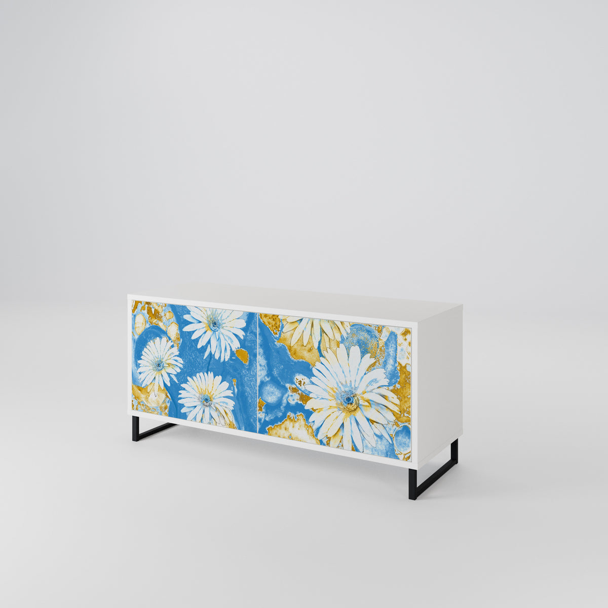 DAISY LUXE Mueble de TV Compacto de 2 puertas