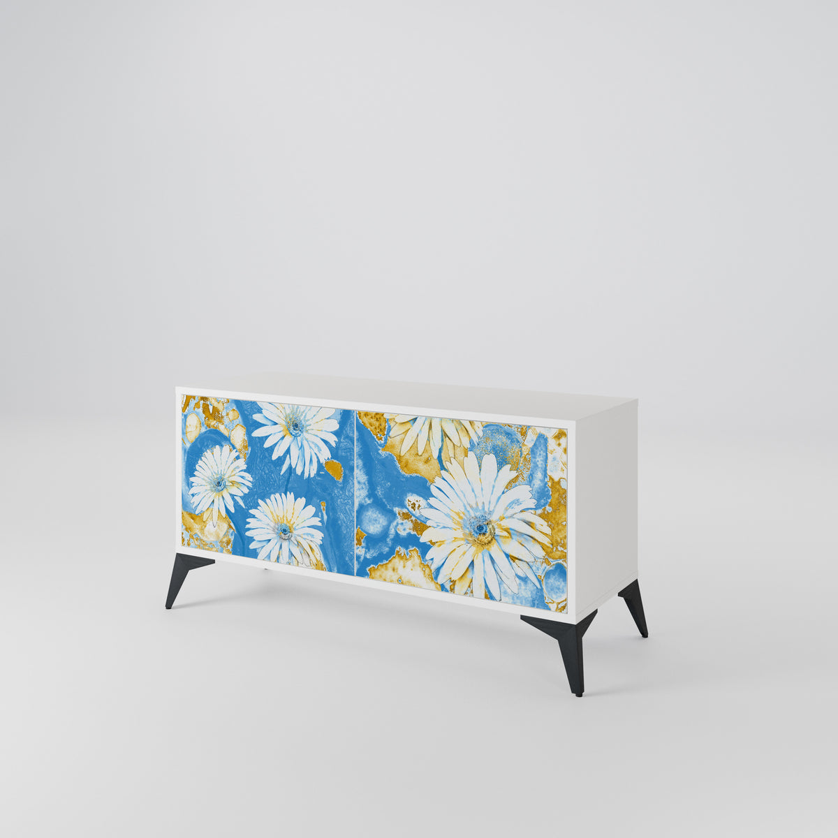 DAISY LUXE Mueble de TV Compacto de 2 puertas