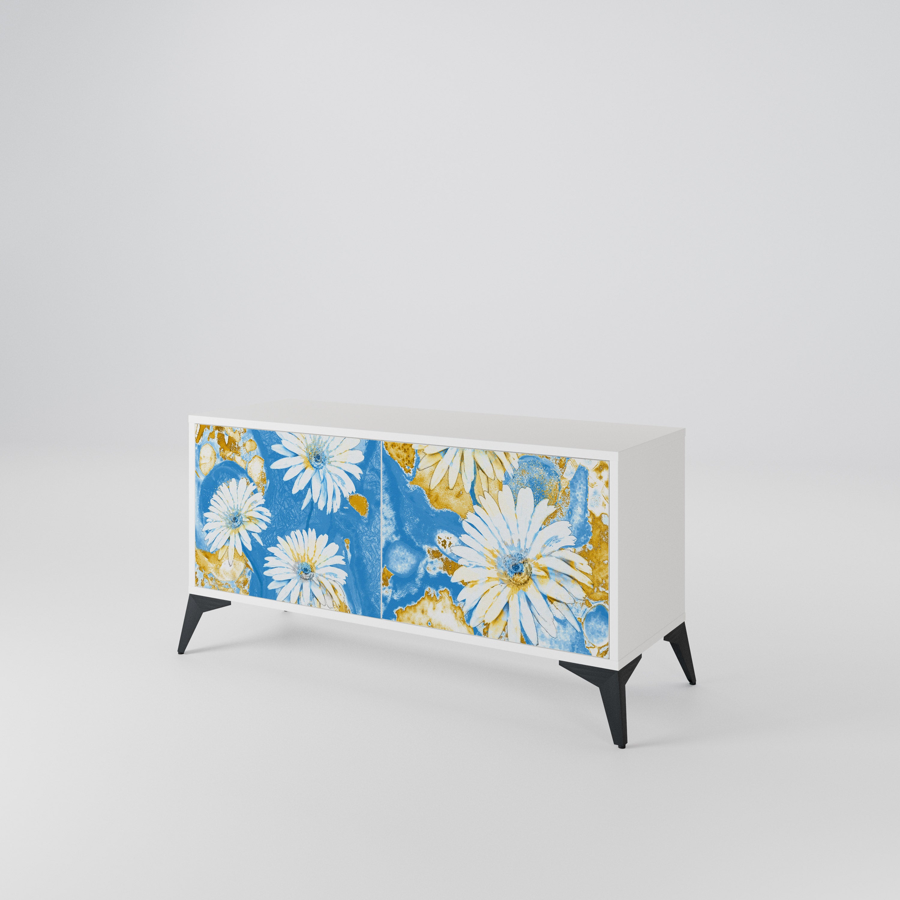 DAISY LUXE Mueble de TV Compacto de 2 puertas