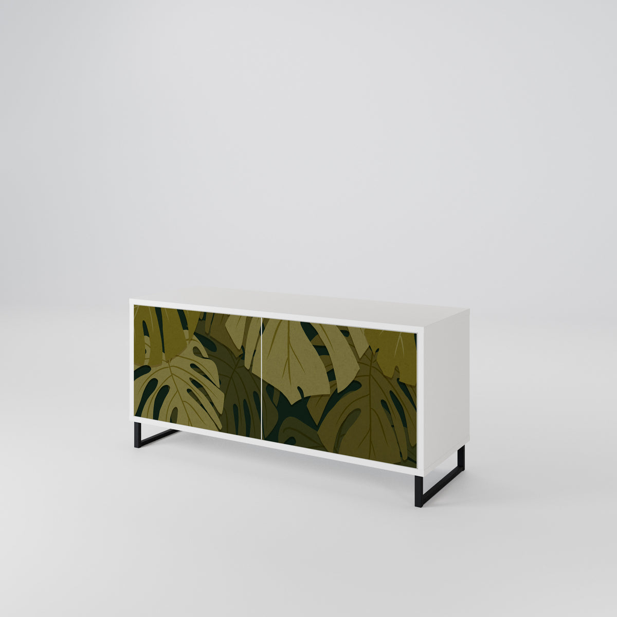 TROPICAL BEAUTY Mueble de TV Compacto de 2 puertas
