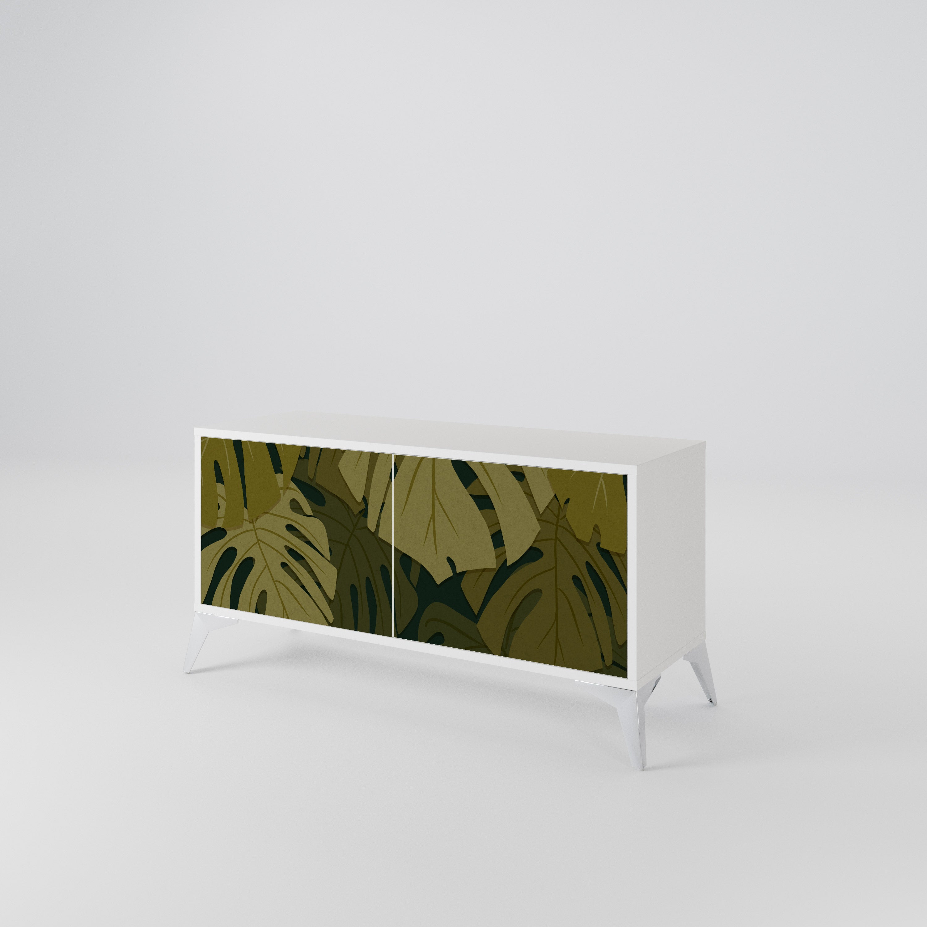 TROPICAL BEAUTY Mueble de TV Compacto de 2 puertas