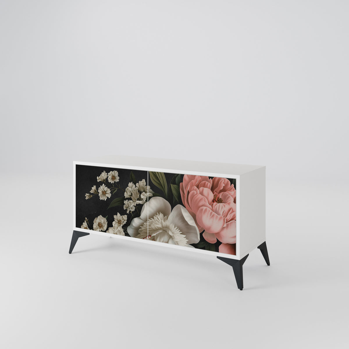 LUSH ELEGANCE Mueble de TV Compacto de 2 puertas