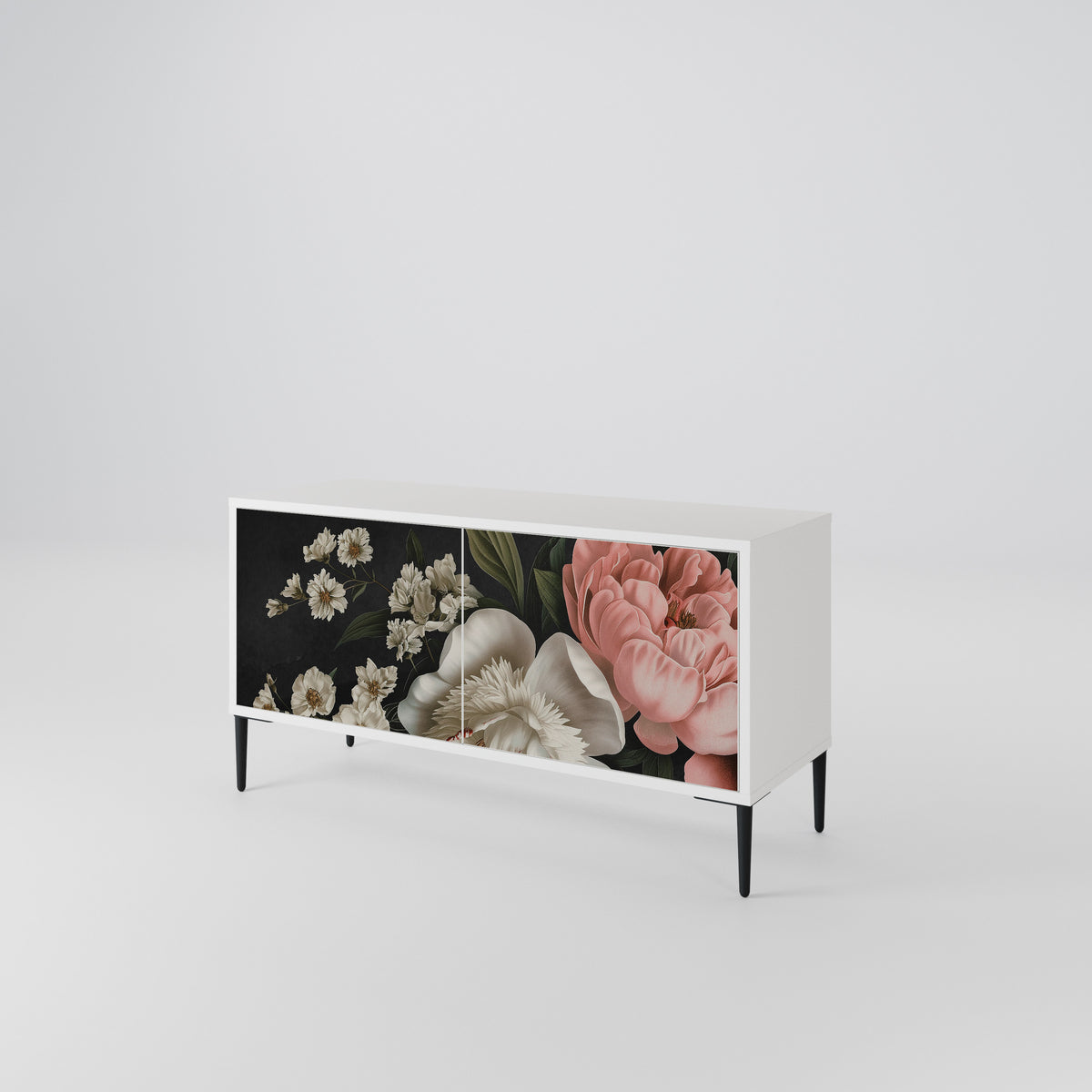 LUSH ELEGANCE Mueble de TV Compacto de 2 puertas