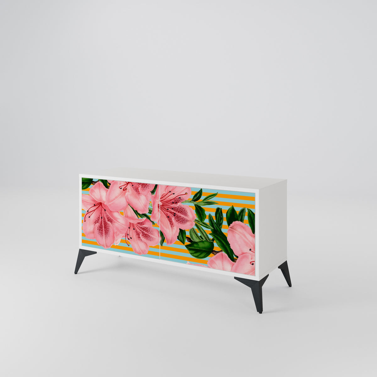 FRAGILE BEAUTY Mueble de TV Compacto de 2 puertas