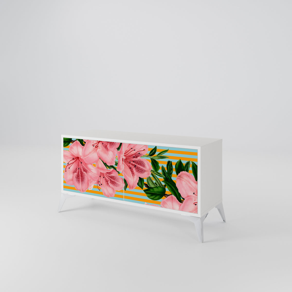 FRAGILE BEAUTY Mueble de TV Compacto de 2 puertas