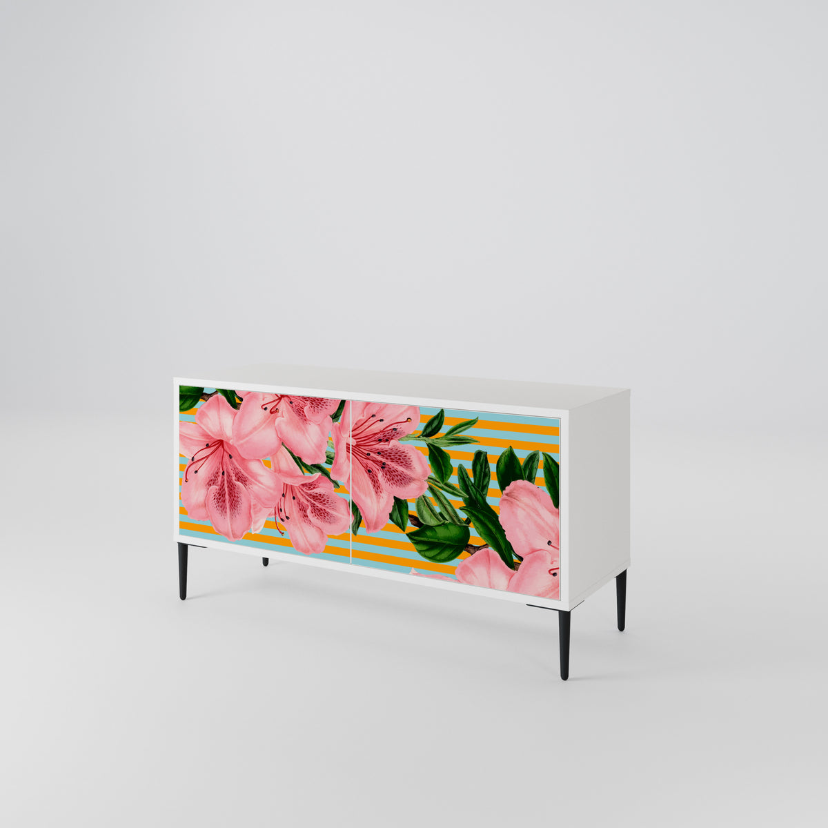 FRAGILE BEAUTY Mueble de TV Compacto de 2 puertas