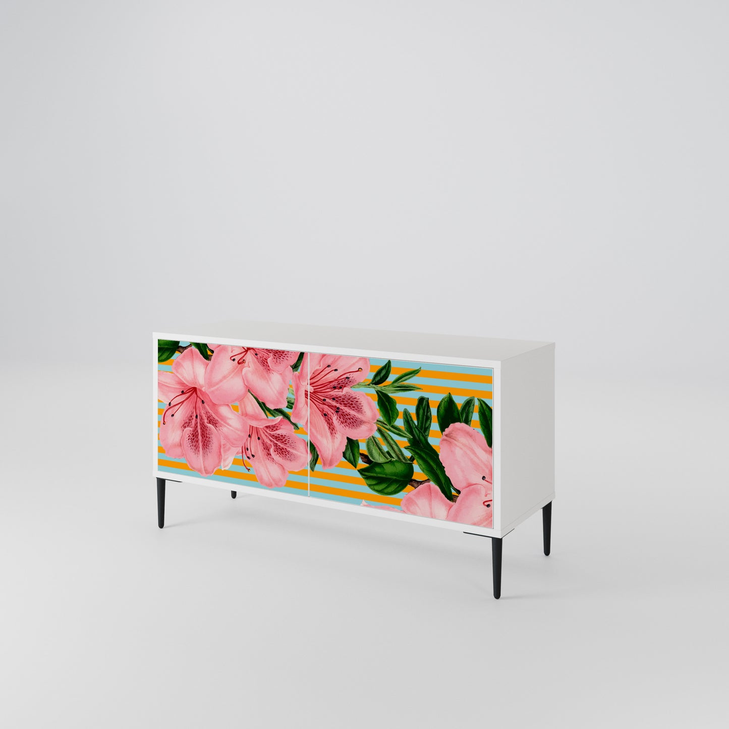 FRAGILE BEAUTY Mueble de TV Compacto de 2 puertas