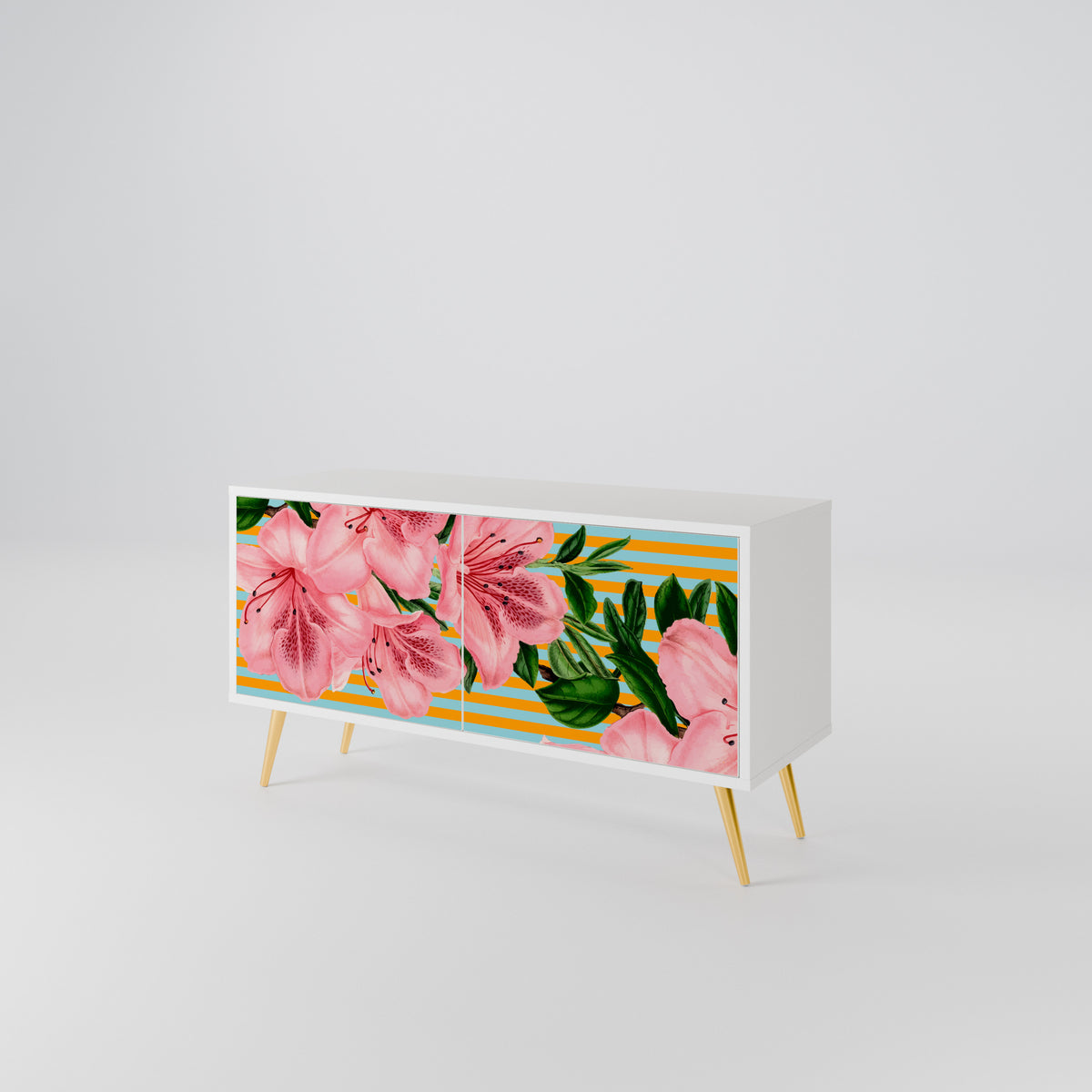 FRAGILE BEAUTY Mueble de TV Compacto de 2 puertas