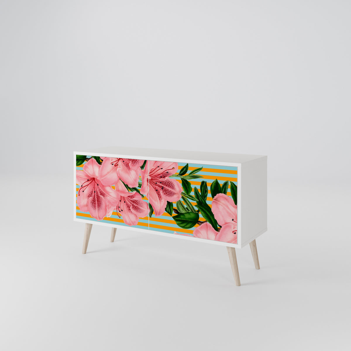 FRAGILE BEAUTY Mueble de TV Compacto de 2 puertas