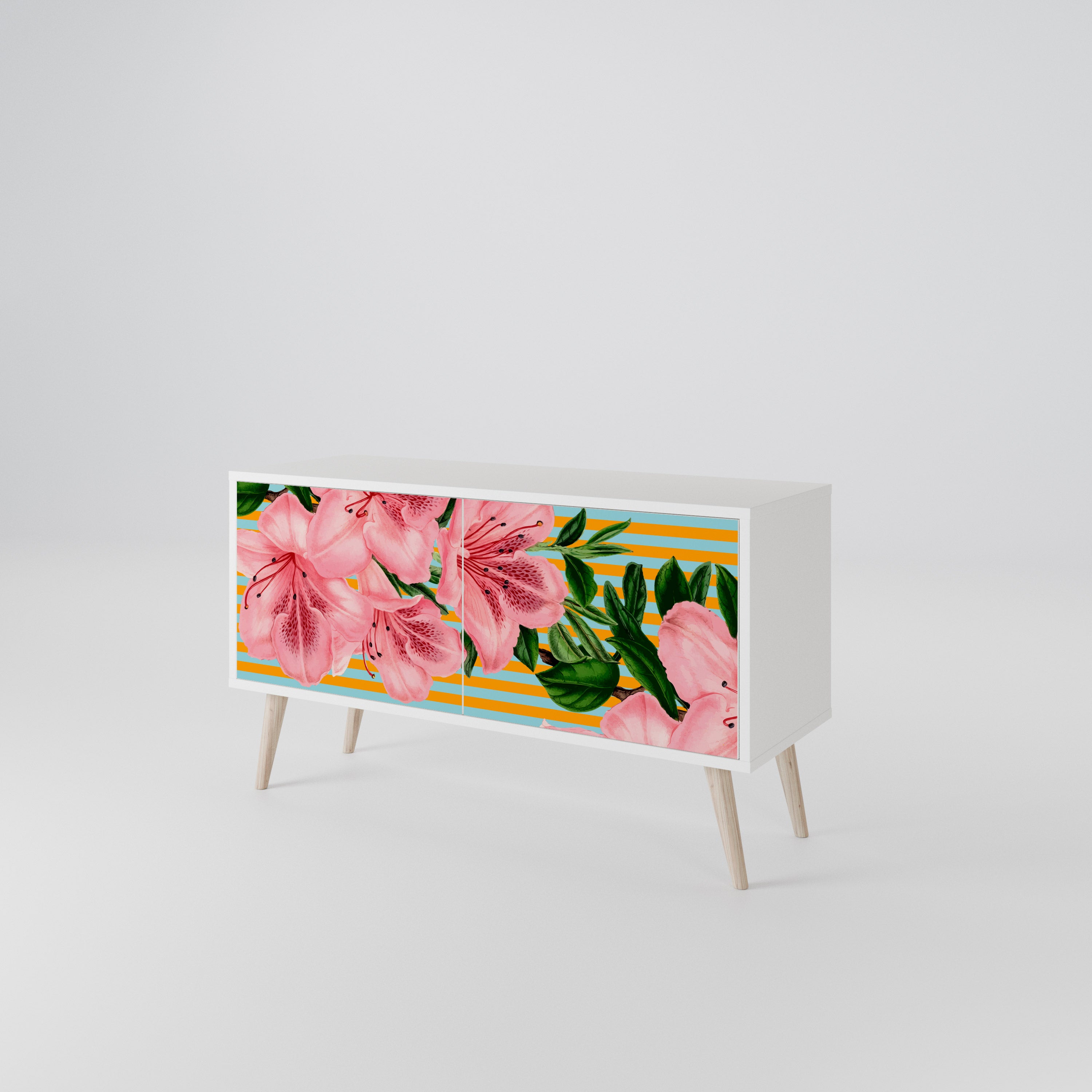 FRAGILE BEAUTY Mueble de TV Compacto de 2 puertas