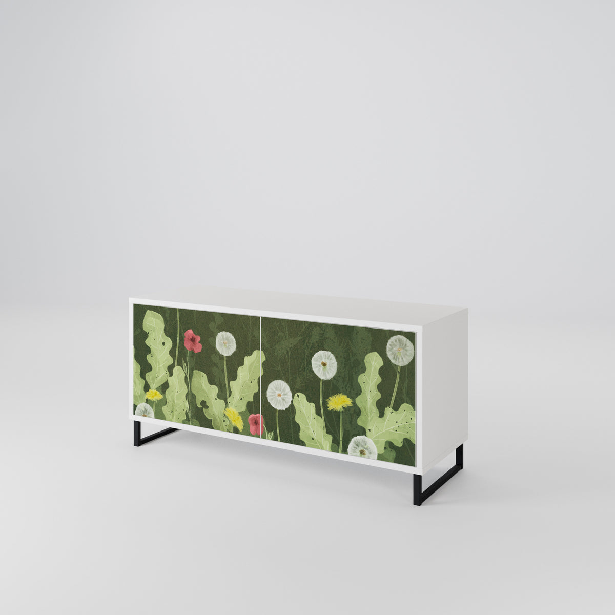 DANDELION AMUSE Mueble de TV Compacto de 2 puertas