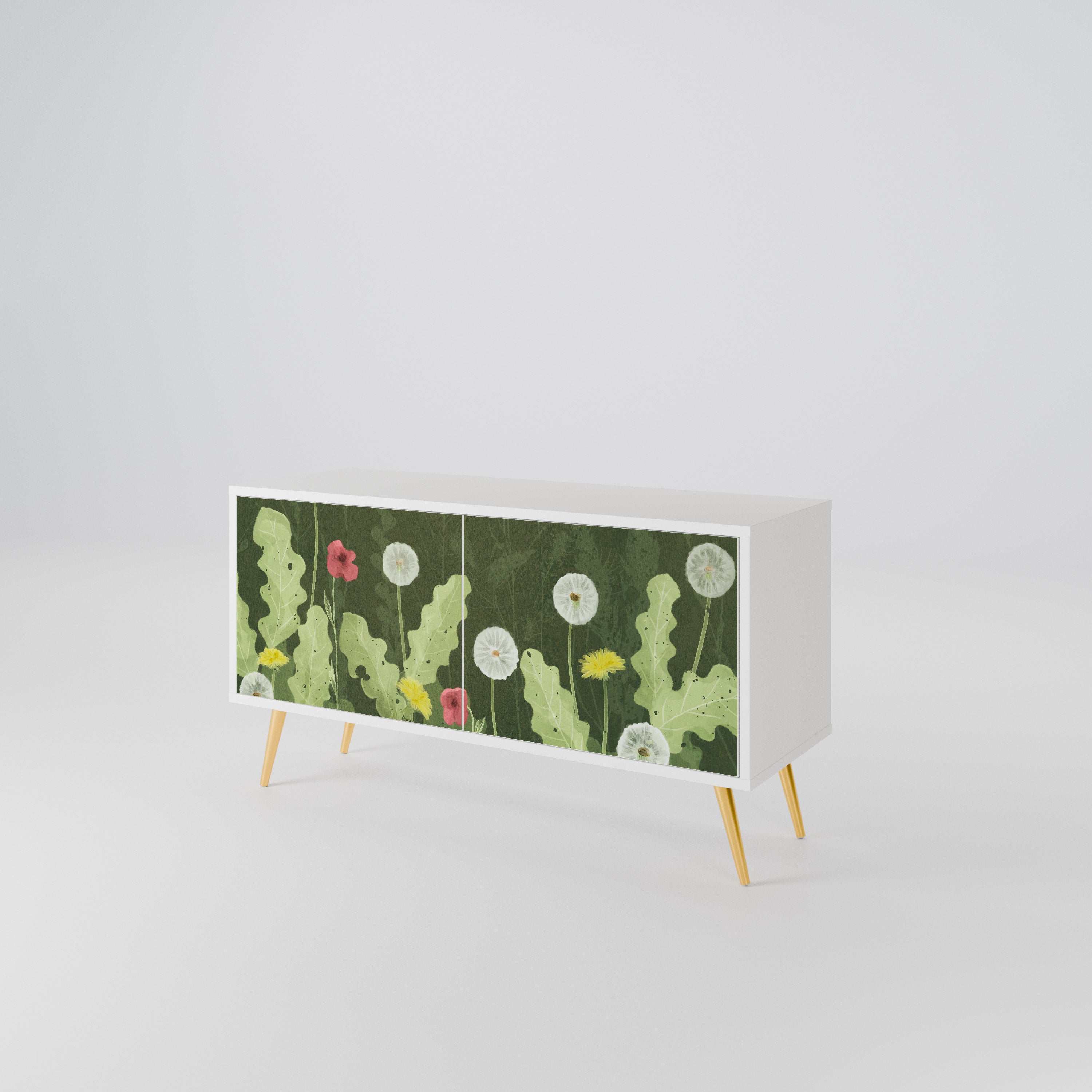 DANDELION AMUSE Mueble de TV Compacto de 2 puertas