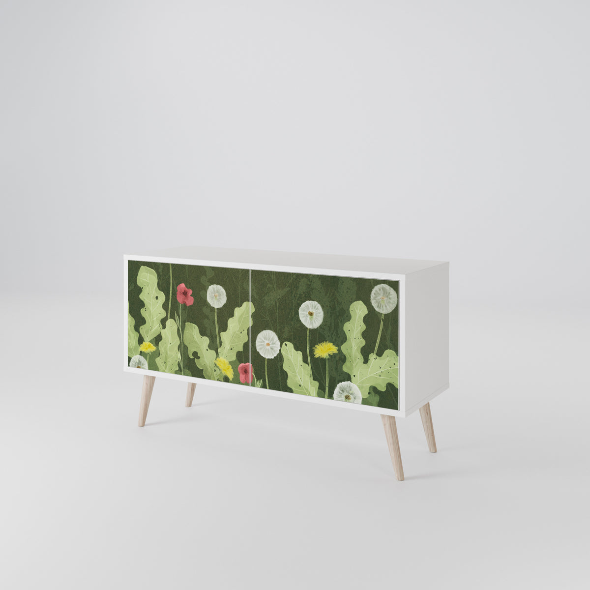 DANDELION AMUSE Mueble de TV Compacto de 2 puertas