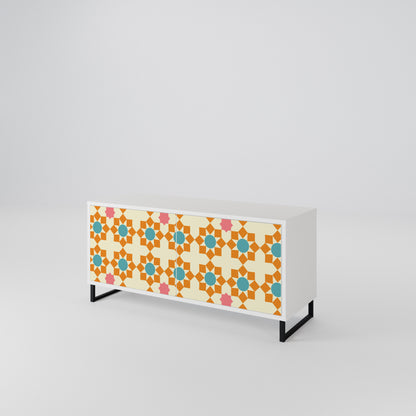 FLORAL DECOR Mueble de TV Compacto de 2 puertas