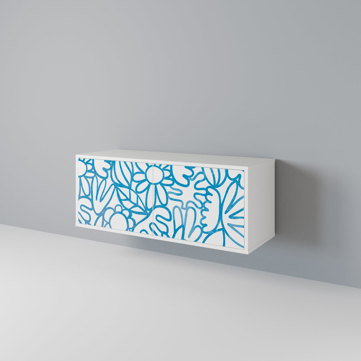 BLOOMY MORNING Mueble de TV Compacto de 2 puertas