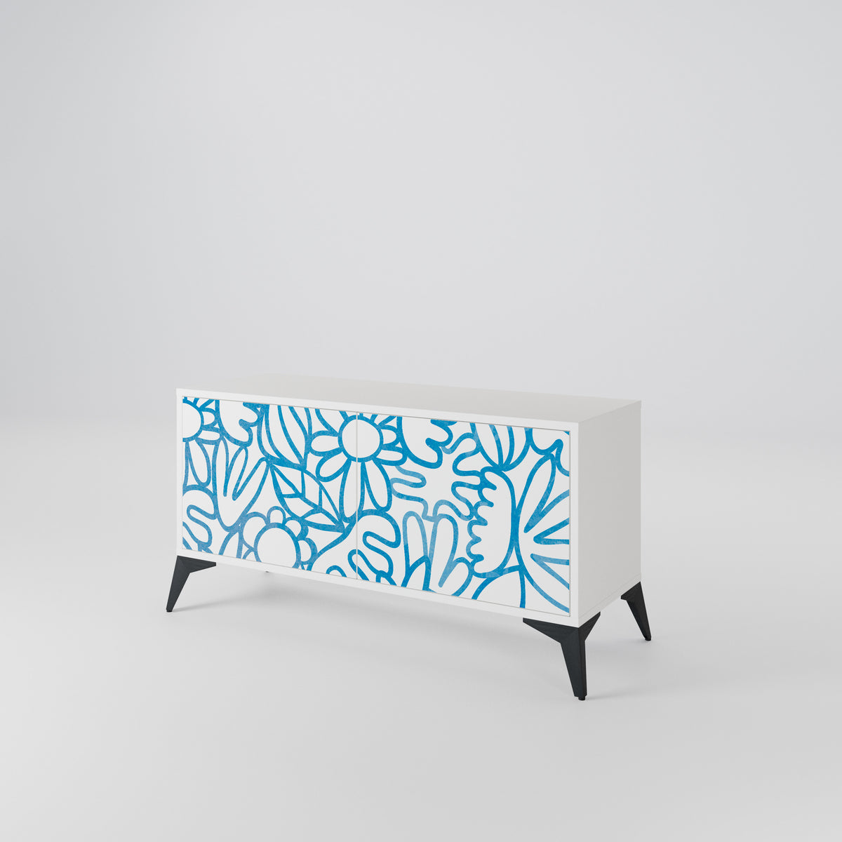 BLOOMY MORNING Mueble de TV Compacto de 2 puertas