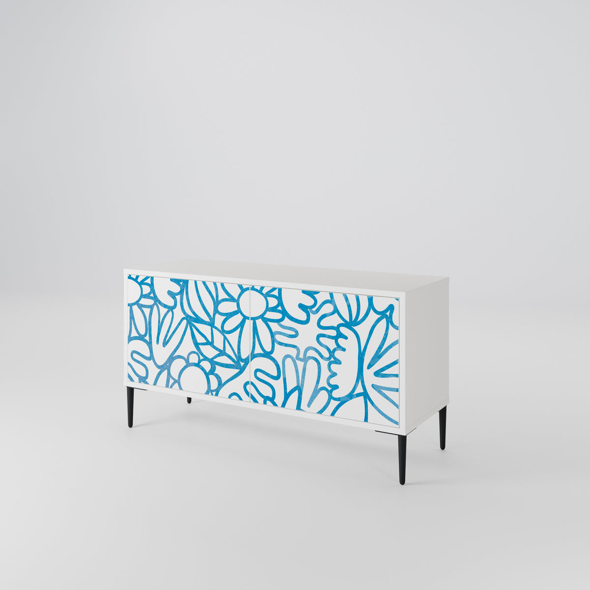 BLOOMY MORNING Mueble de TV Compacto de 2 puertas