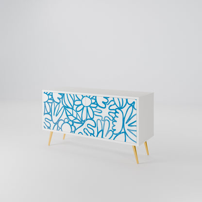 BLOOMY MORNING Mueble de TV Compacto de 2 puertas