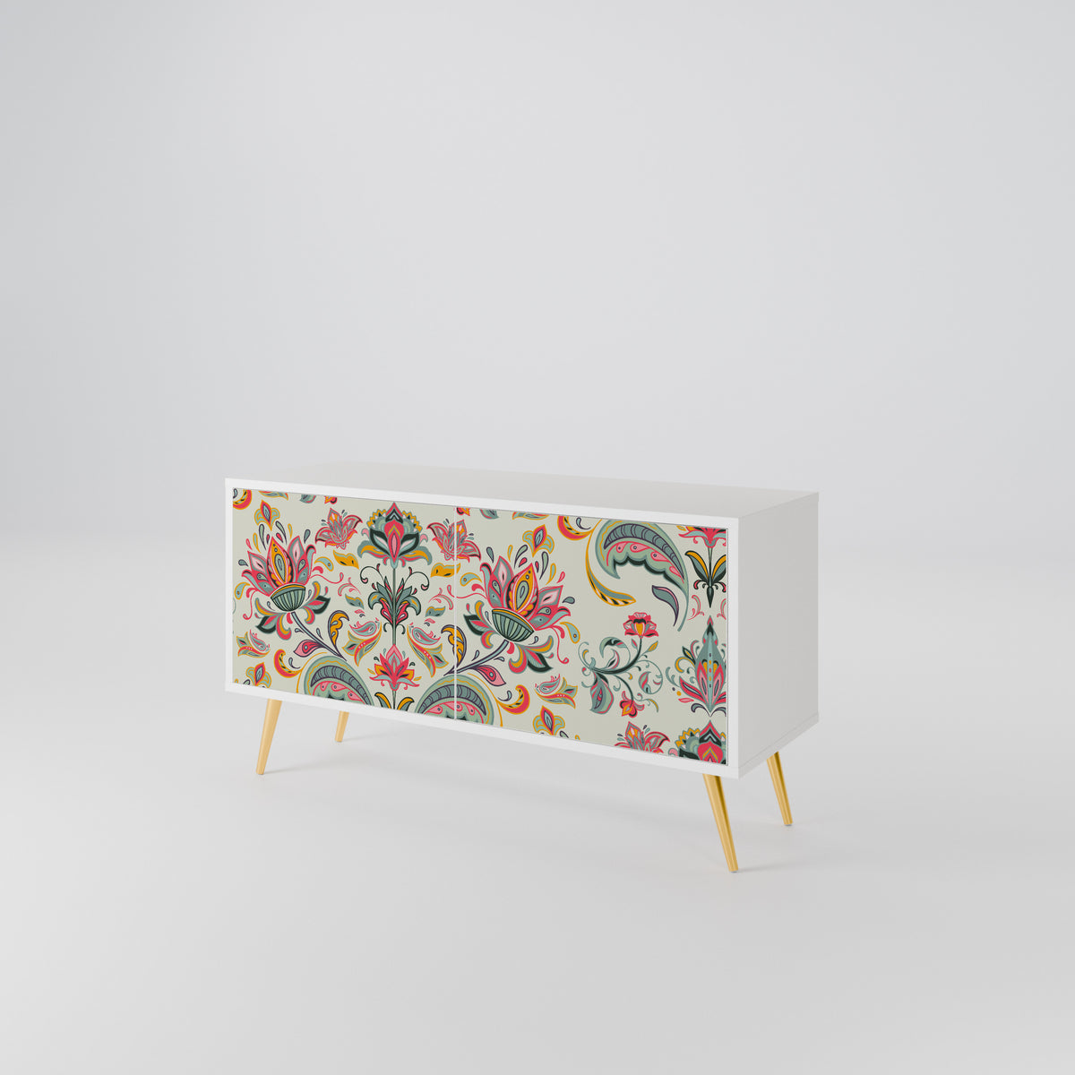 ORGANIC FOLKLORE Mueble de TV Compacto de 2 puertas