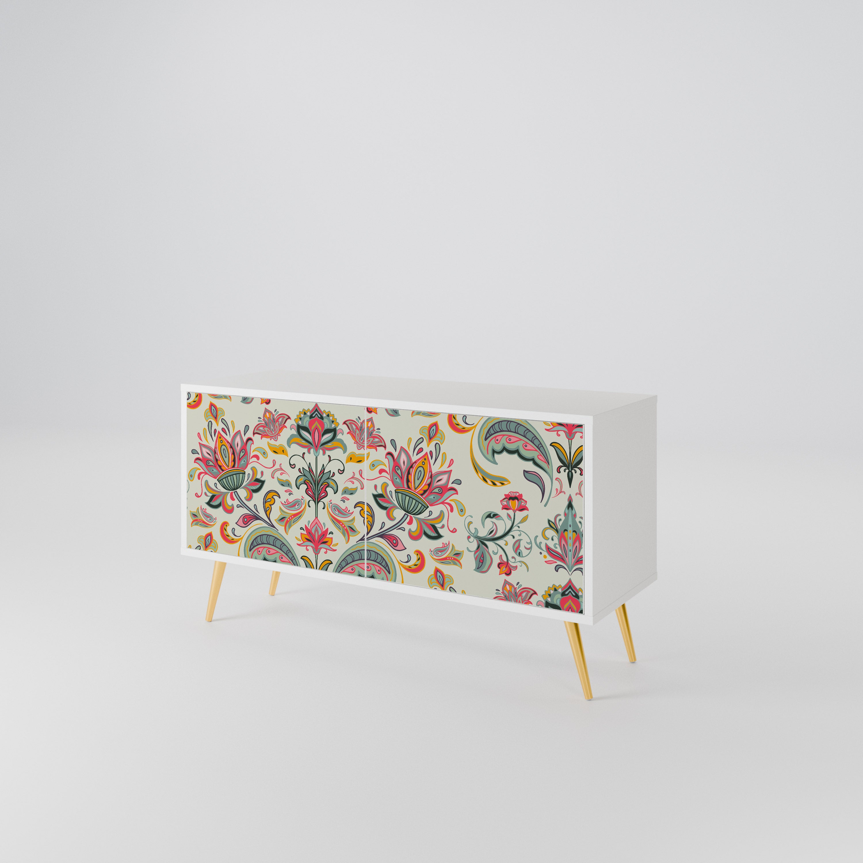 ORGANIC FOLKLORE Mueble de TV Compacto de 2 puertas