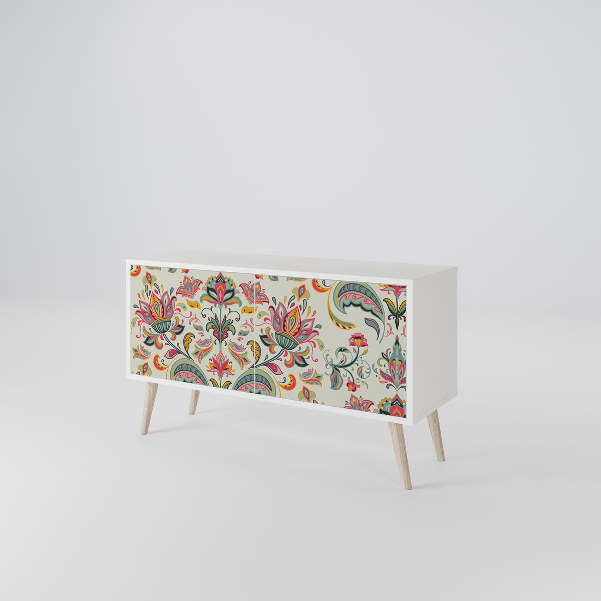 ORGANIC FOLKLORE Mueble de TV Compacto de 2 puertas