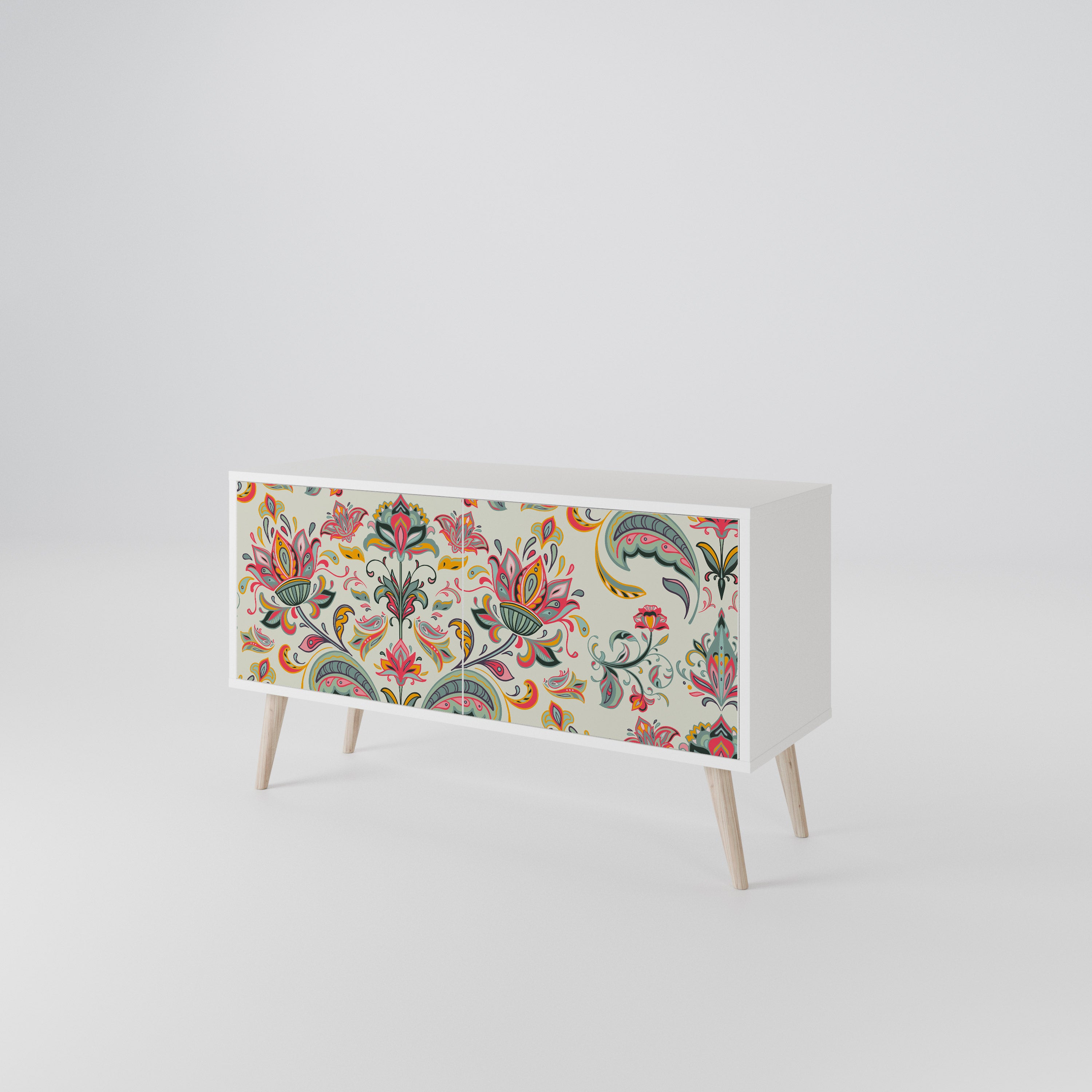 ORGANIC FOLKLORE Mueble de TV Compacto de 2 puertas