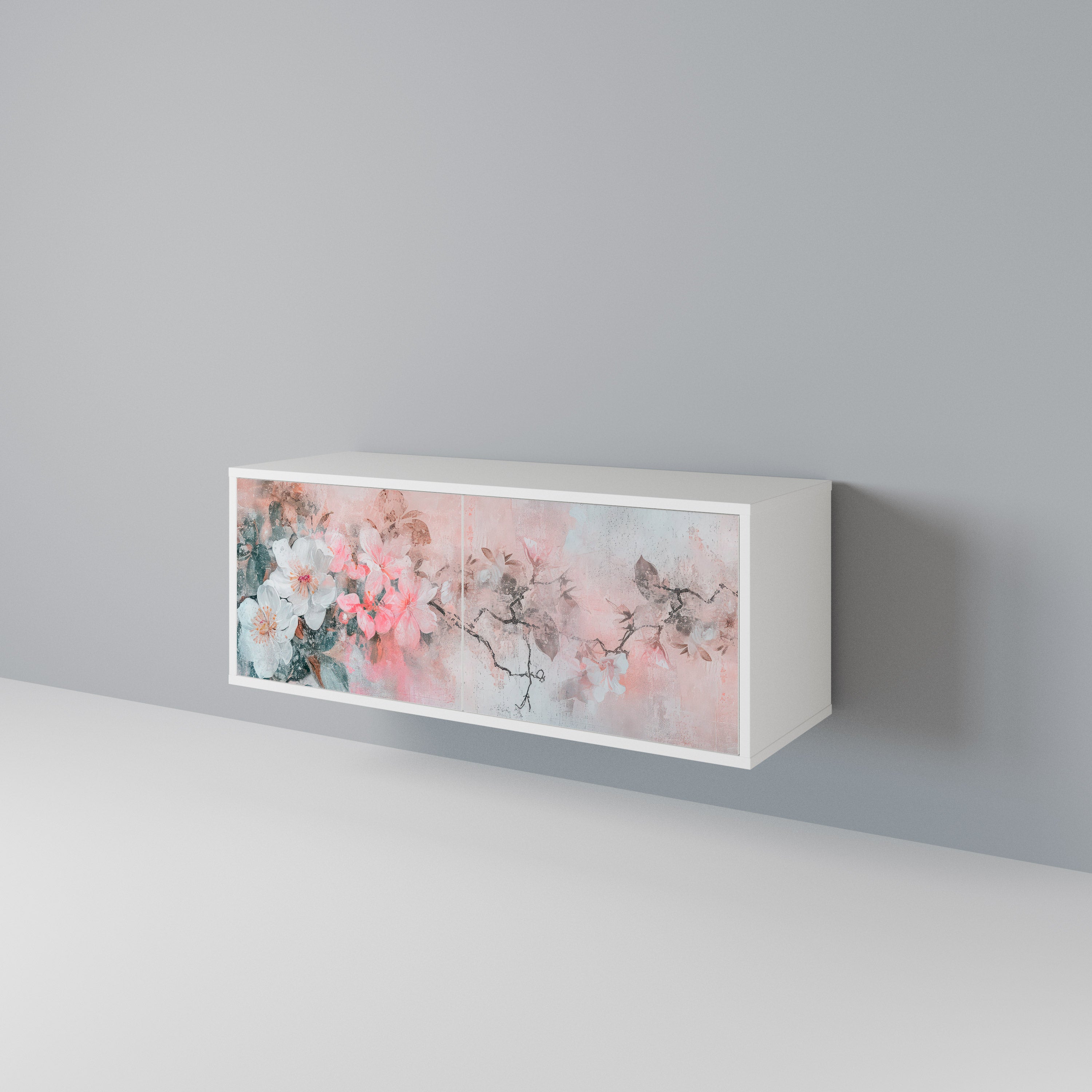CHERRY BLOSSOM Mueble de TV Compacto de 2 puertas