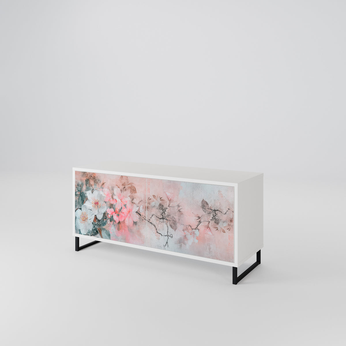 CHERRY BLOSSOM Mueble de TV Compacto de 2 puertas