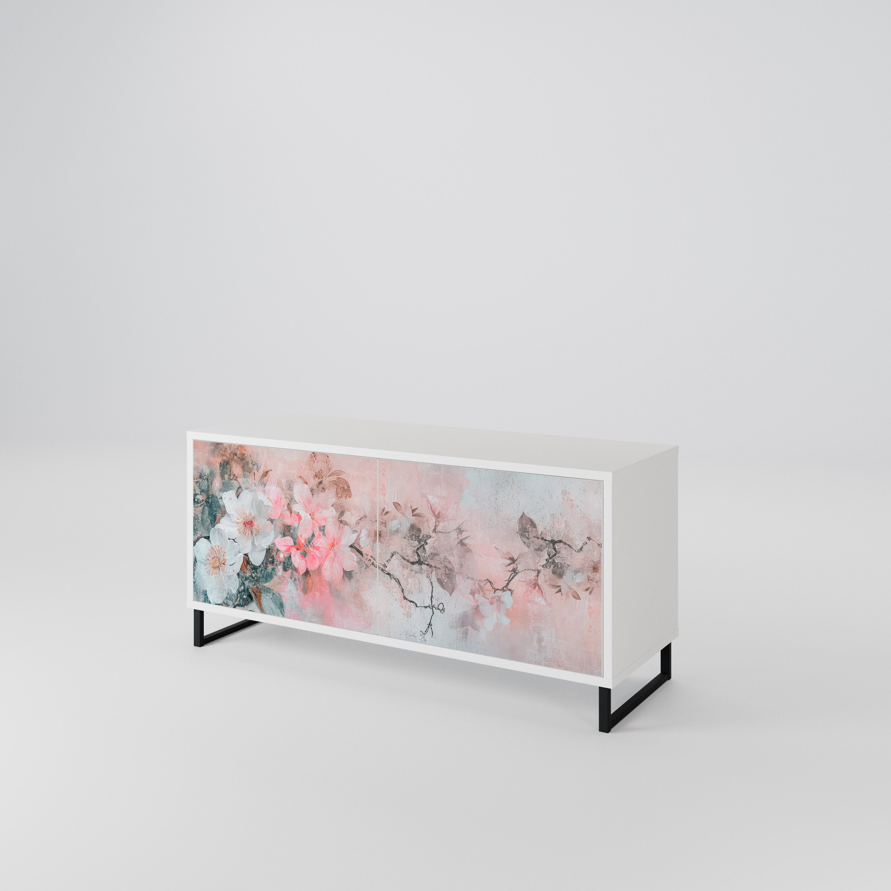CHERRY BLOSSOM Mueble de TV Compacto de 2 puertas