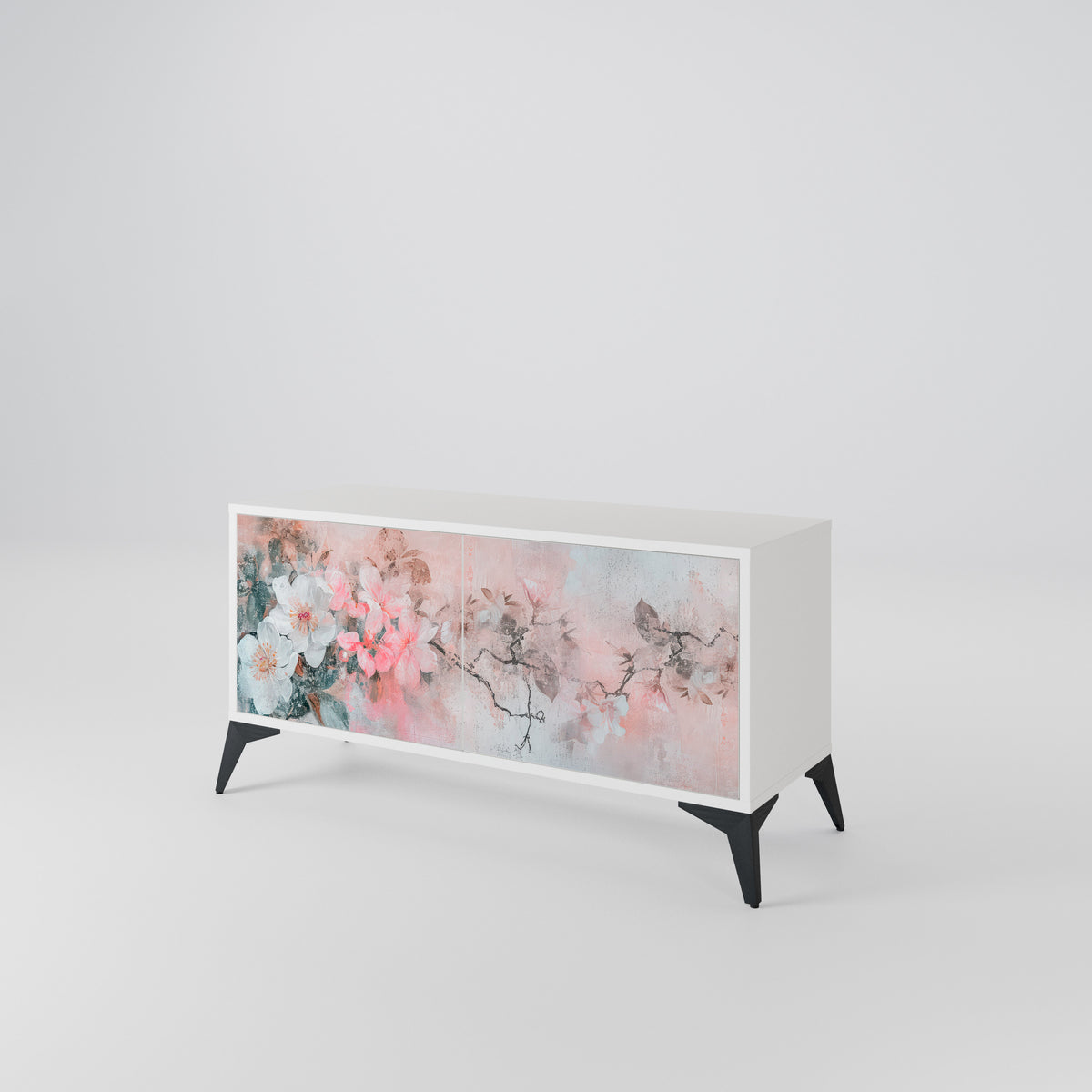 CHERRY BLOSSOM Mueble de TV Compacto de 2 puertas