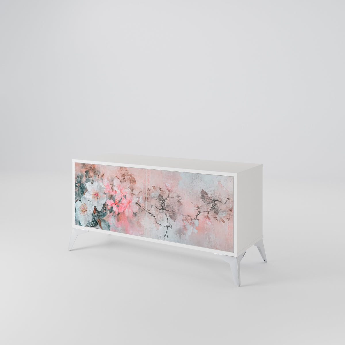 CHERRY BLOSSOM Mueble de TV Compacto de 2 puertas