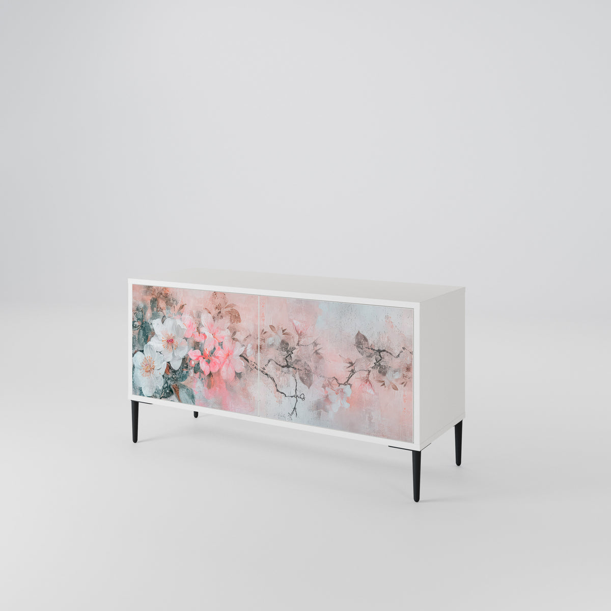CHERRY BLOSSOM Mueble de TV Compacto de 2 puertas