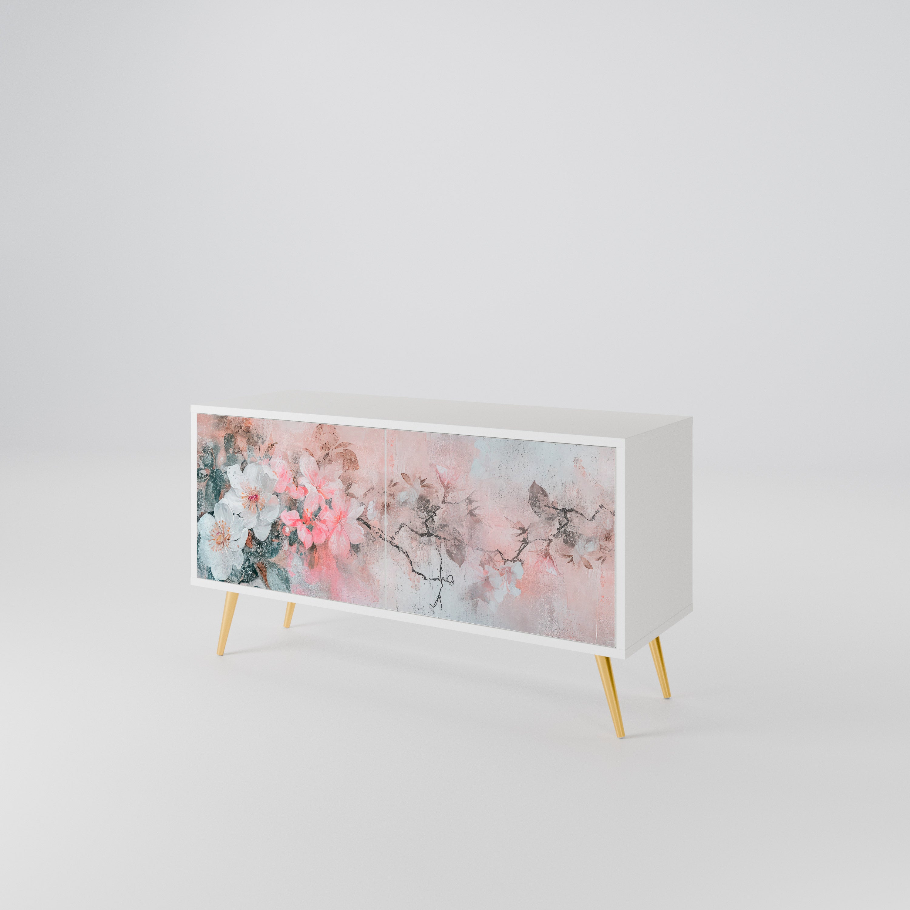 CHERRY BLOSSOM Mueble de TV Compacto de 2 puertas