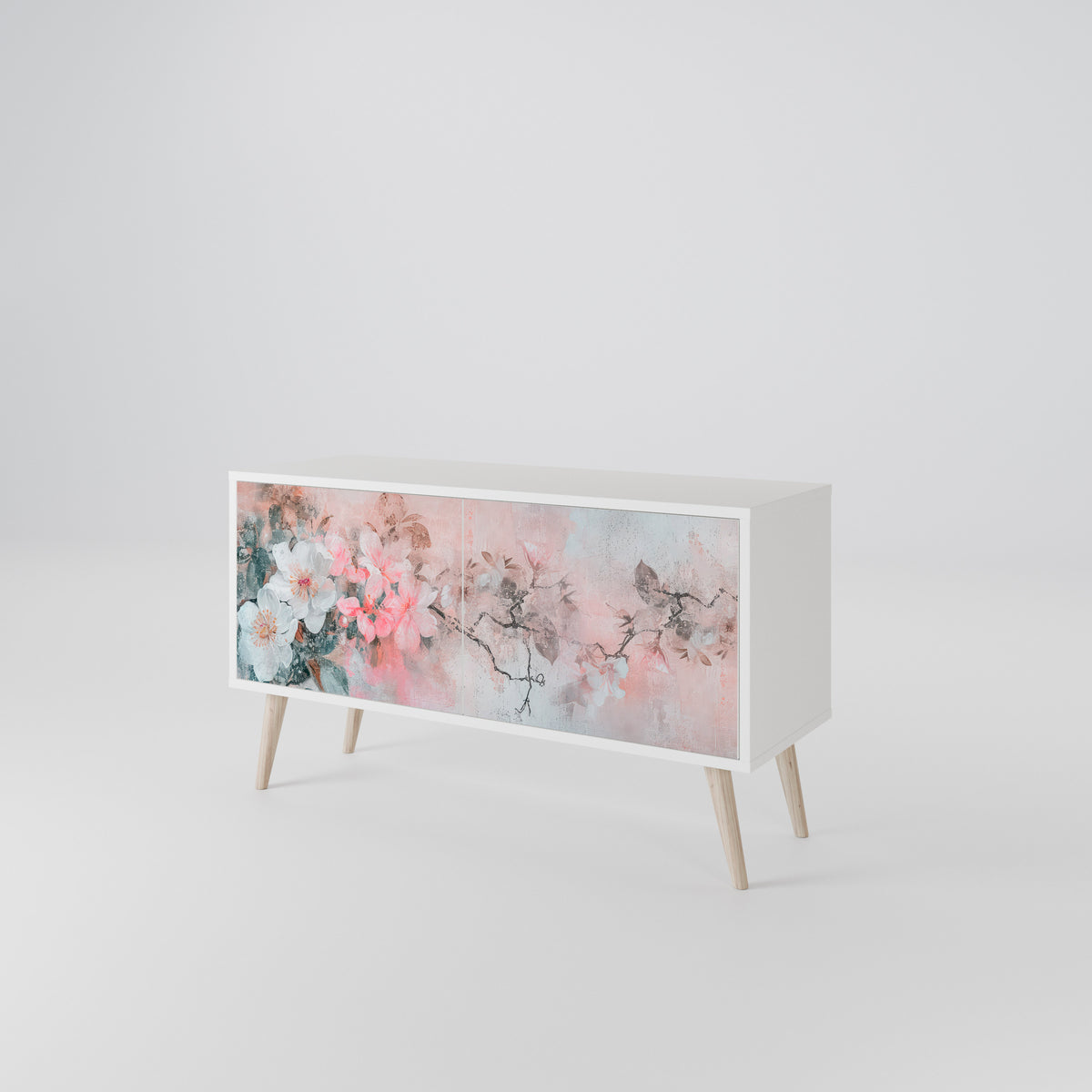 CHERRY BLOSSOM Mueble de TV Compacto de 2 puertas