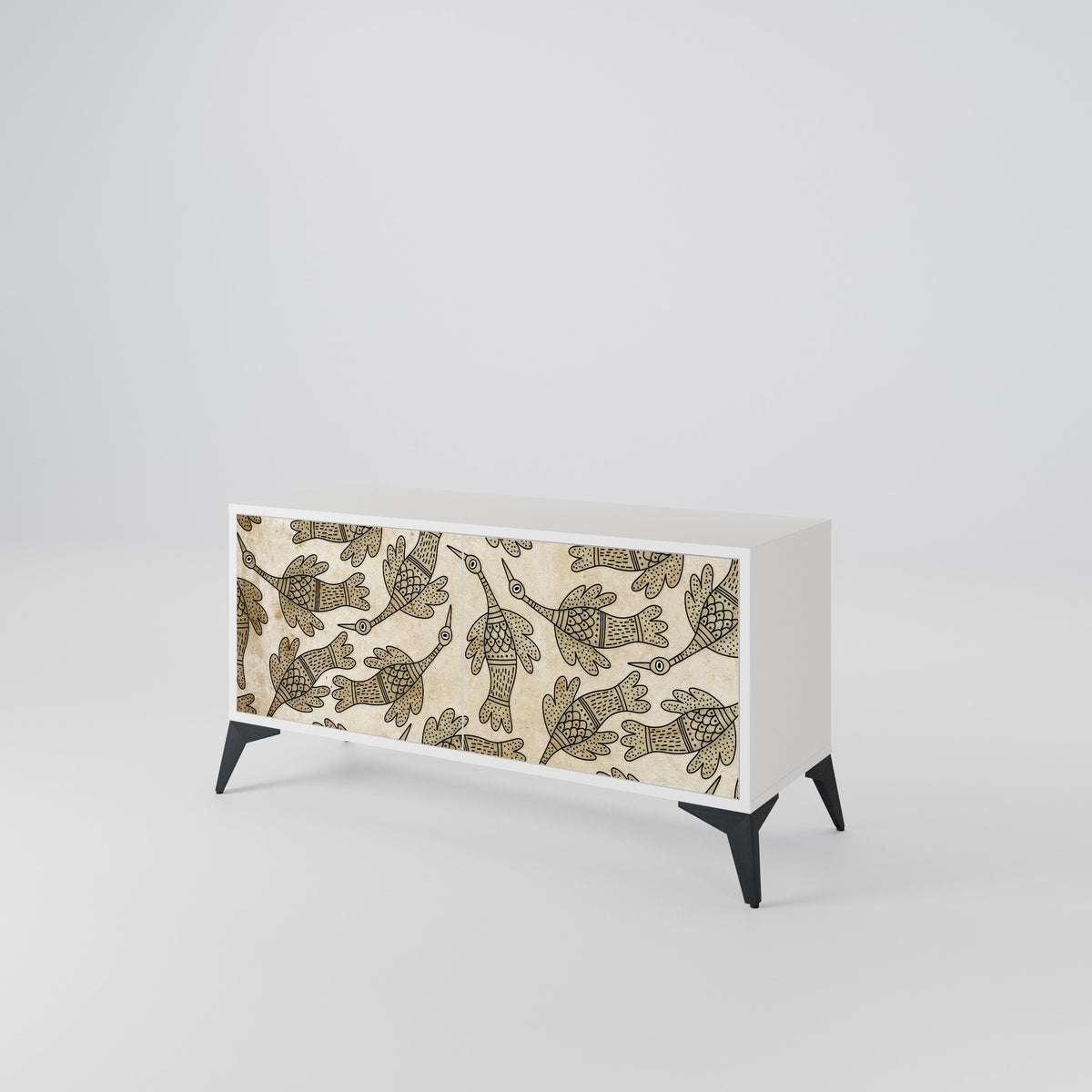 ALMONDINE SONGBIRD Mueble de TV Compacto de 2 puertas