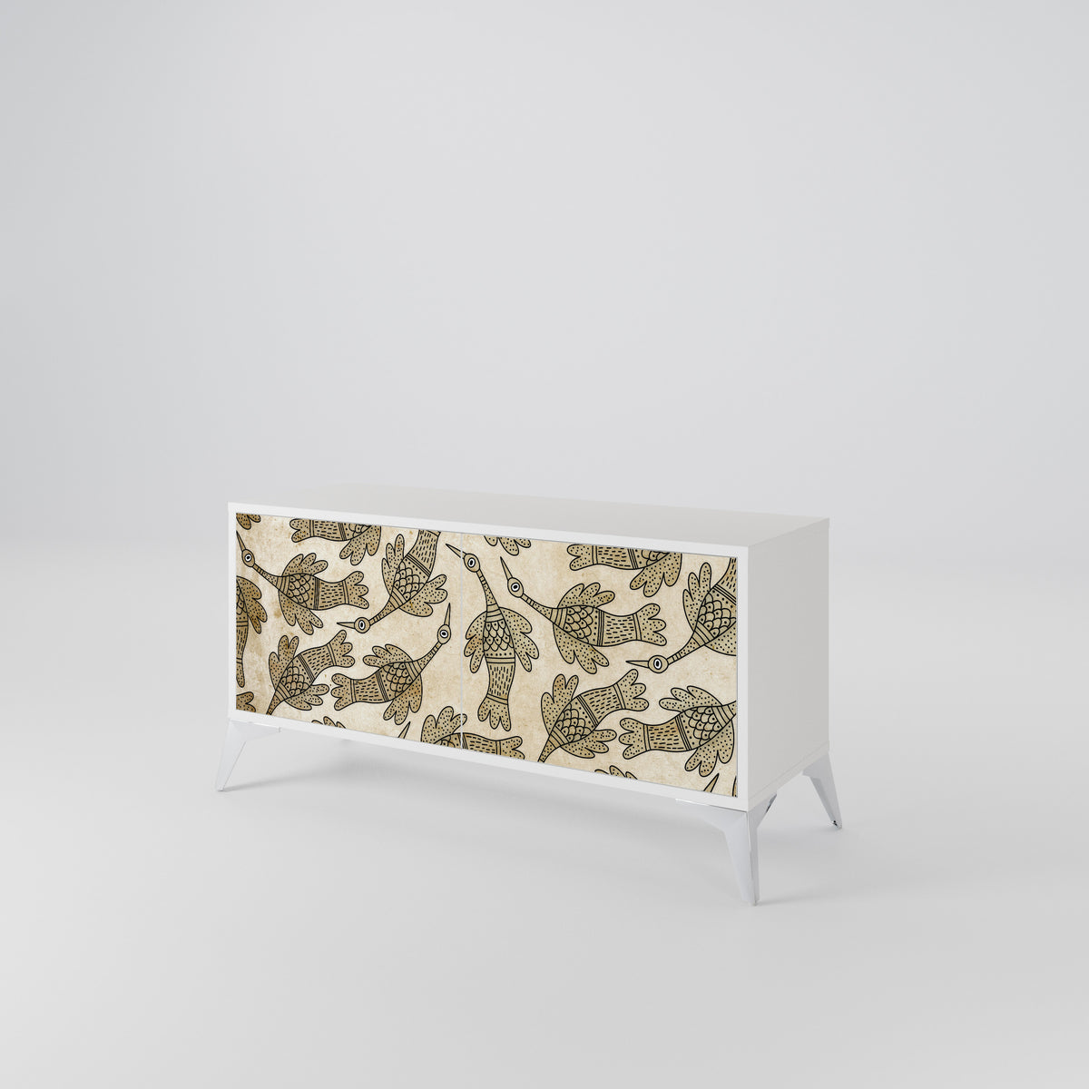 ALMONDINE SONGBIRD Mueble de TV Compacto de 2 puertas