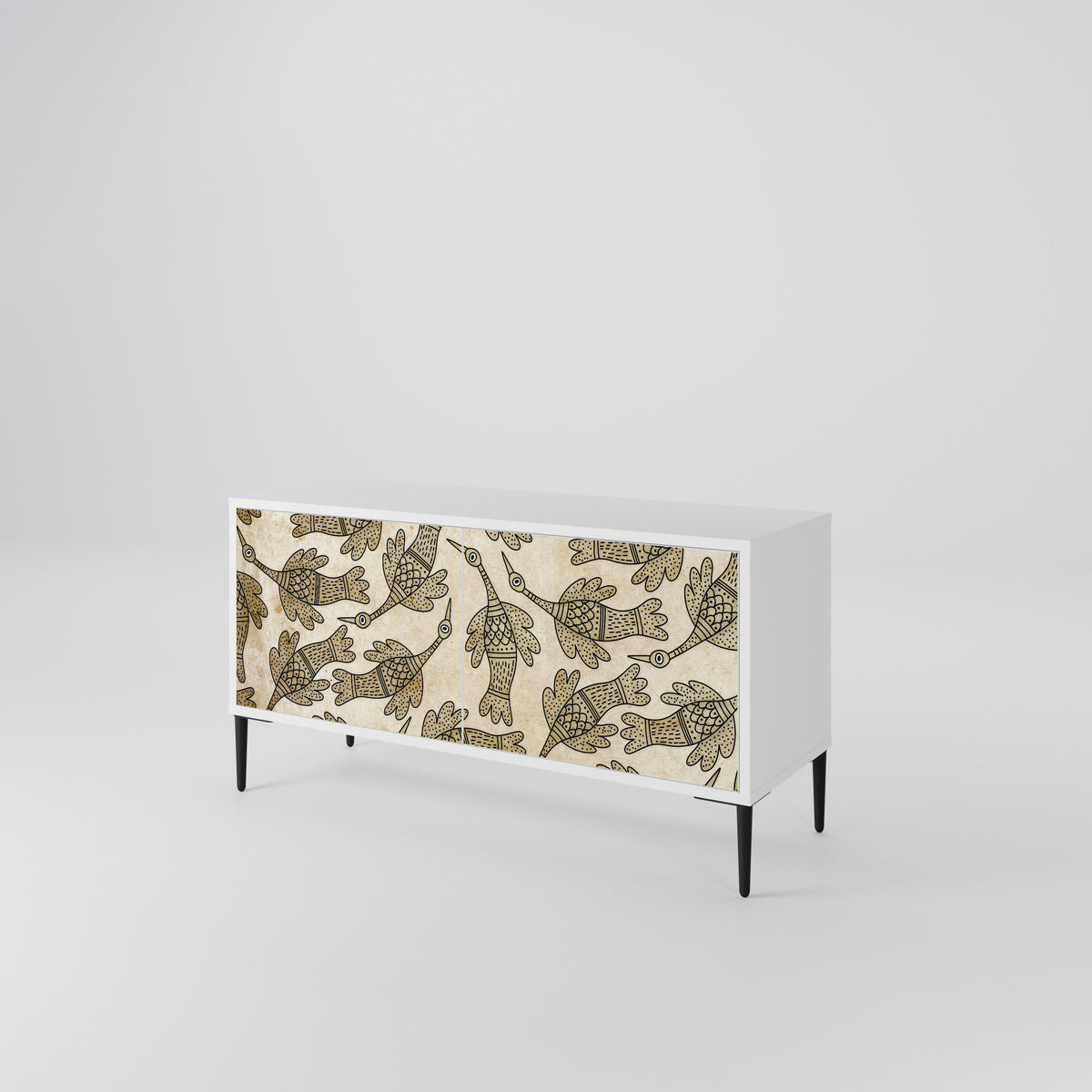 ALMONDINE SONGBIRD Mueble de TV Compacto de 2 puertas