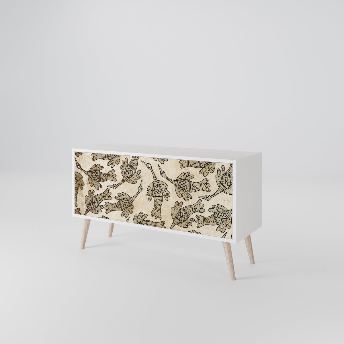 ALMONDINE SONGBIRD Mueble de TV Compacto de 2 puertas