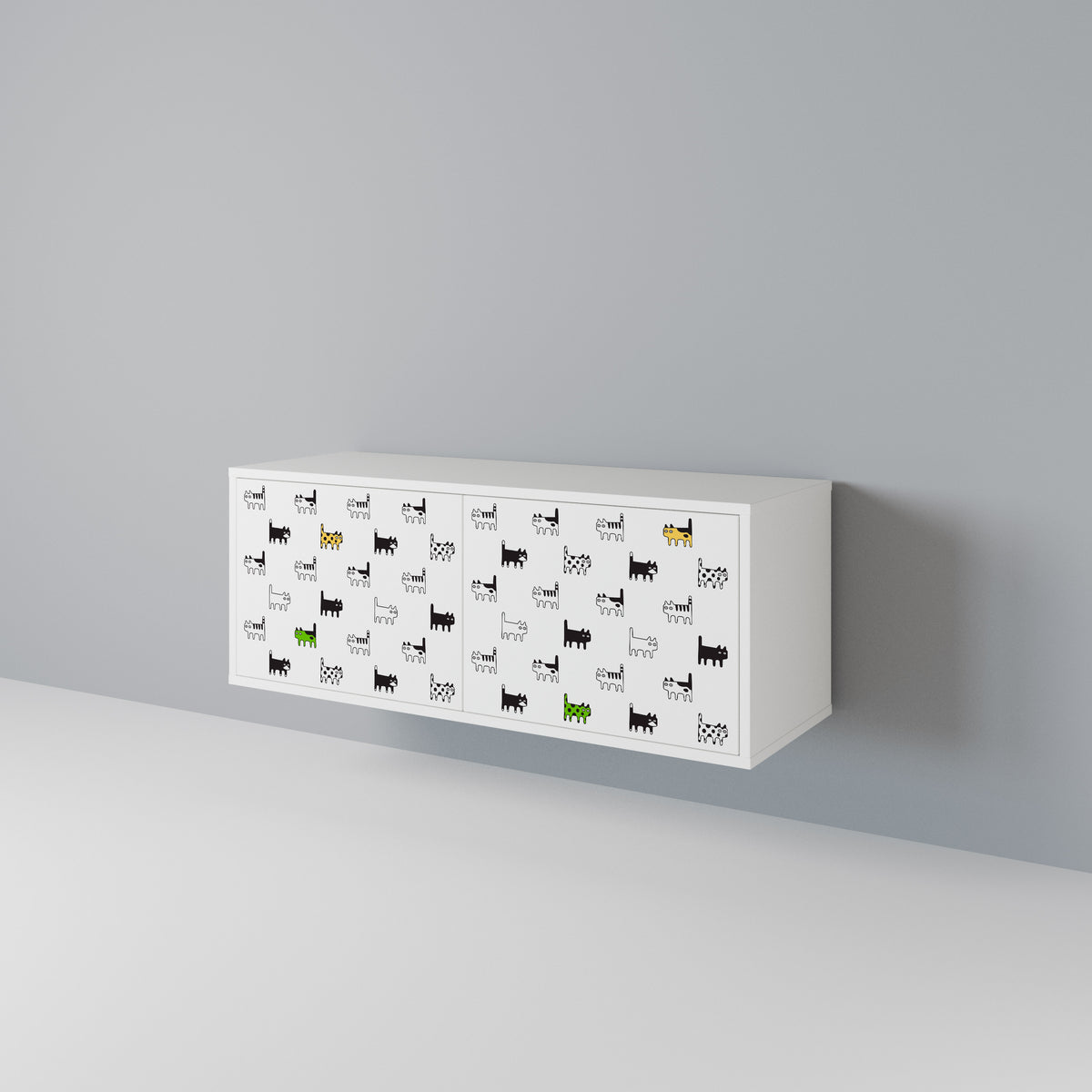 CATS COMPILATION Mueble de TV Compacto de 2 puertas