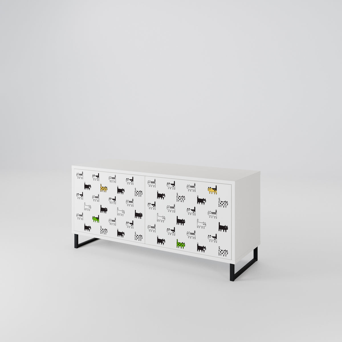 CATS COMPILATION Mueble de TV Compacto de 2 puertas