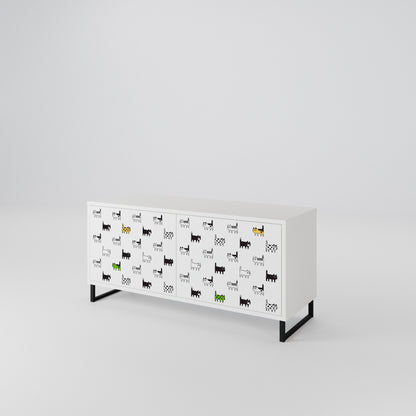 CATS COMPILATION Mueble de TV Compacto de 2 puertas