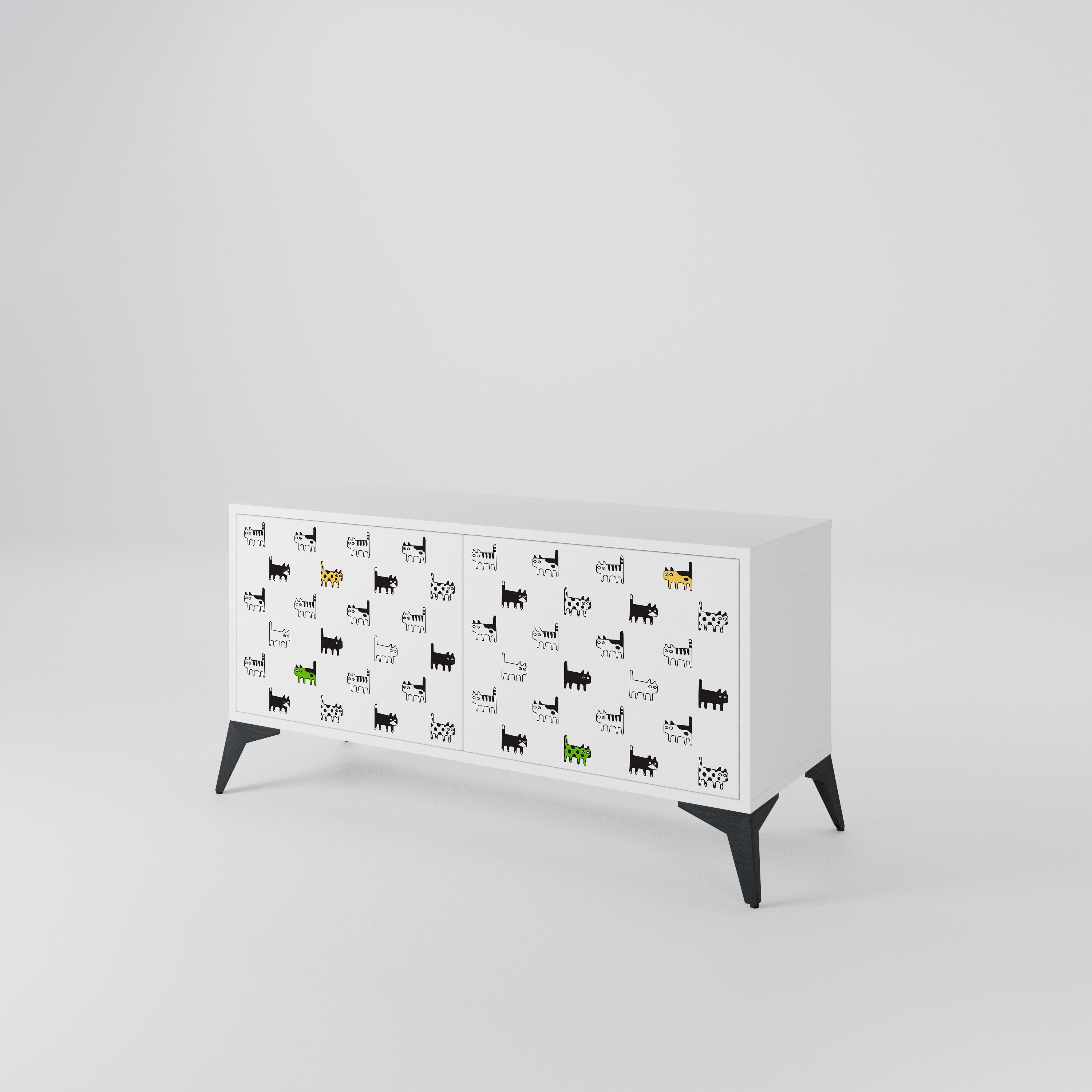 CATS COMPILATION Compact 2-Door TV Cabinet