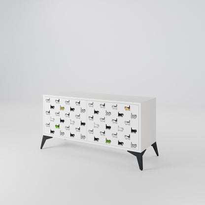 CATS COMPILATION Mueble de TV Compacto de 2 puertas