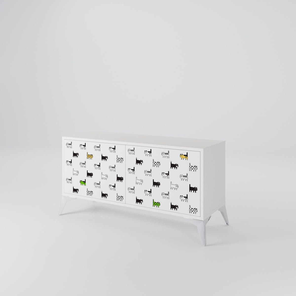 CATS COMPILATION Mueble de TV Compacto de 2 puertas