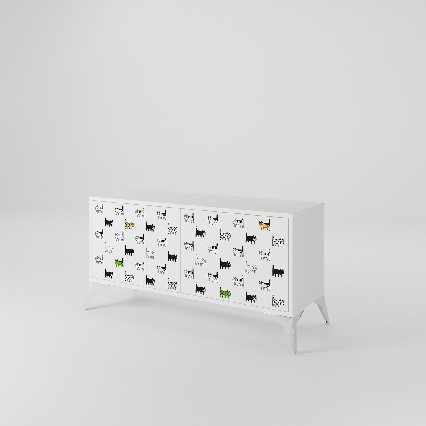 CATS COMPILATION Mueble de TV Compacto de 2 puertas
