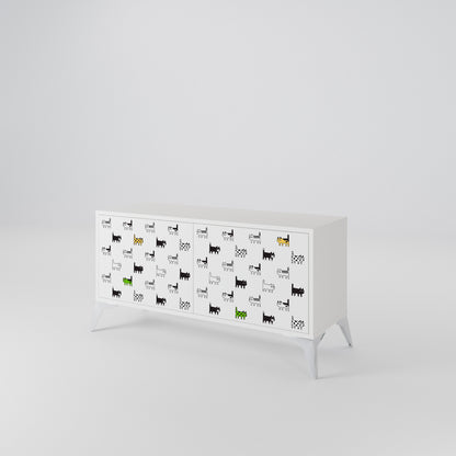 CATS COMPILATION Mueble de TV Compacto de 2 puertas