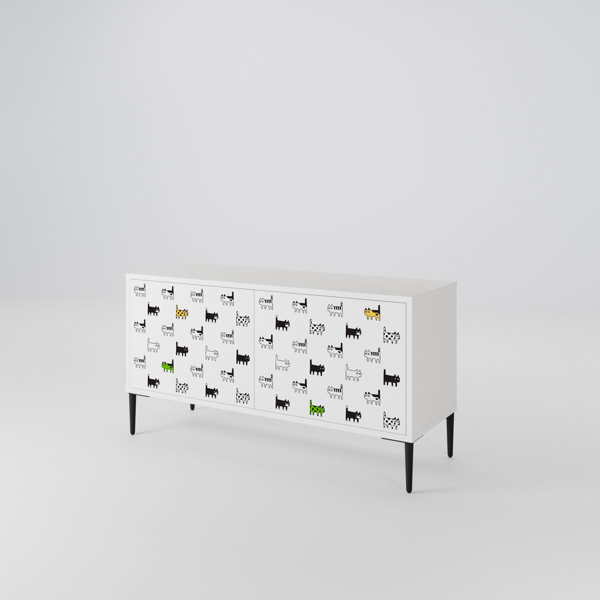 CATS COMPILATION Mueble de TV Compacto de 2 puertas